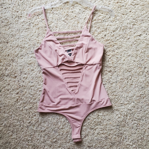 Windsor Tops - SOLD______Windsor like pink mauve Sexy cut out tank top onesie. New